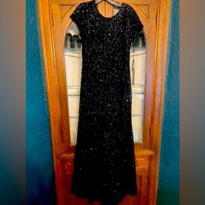 New Worn, Tags on - Adrianna Papell Black Sequin Dress